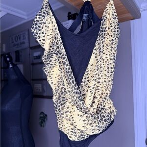 Guess Yellow and Black Animal Print Bodysuit